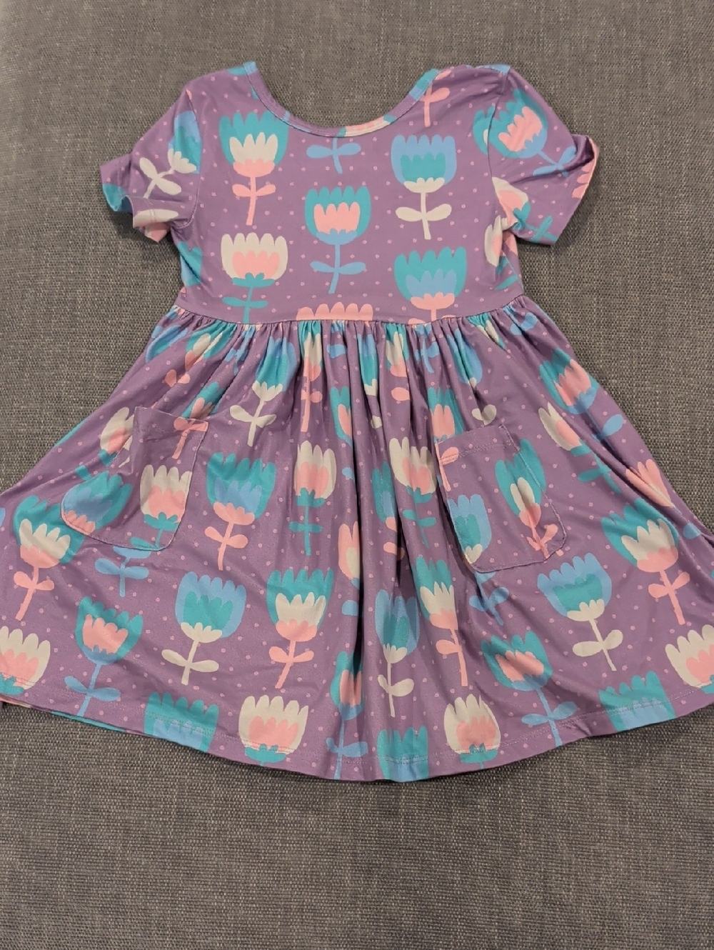 Mila & Rose Purple Floral Pocket Dress